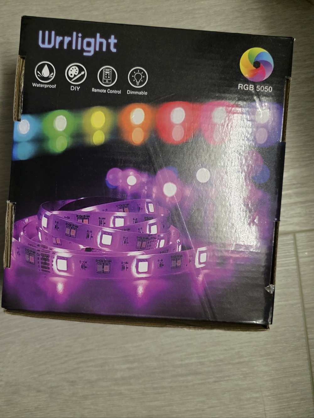 Purple RGB LED Strip Lights - Waterproof, Remote Control